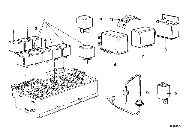 1980 BMW 320i Diode Relay Diagram for 12631269274