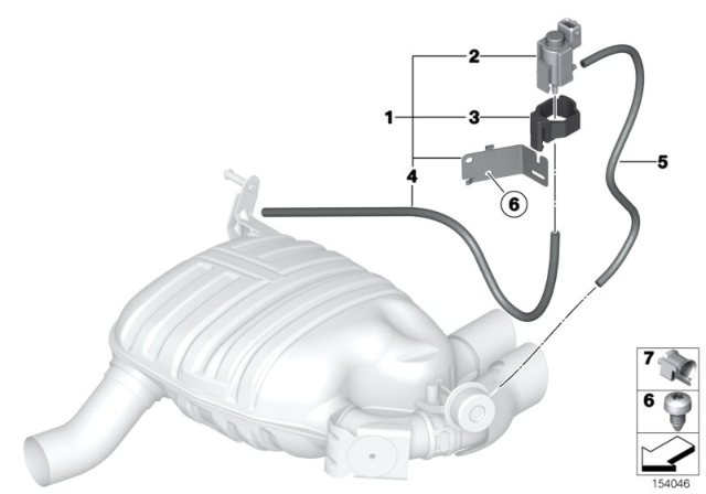 2013 BMW 128i Vacuum Control, Exhaust Flap Diagram