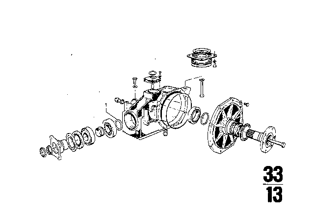 1969 BMW 2500 Rear-Axle-Drive Diagram 2