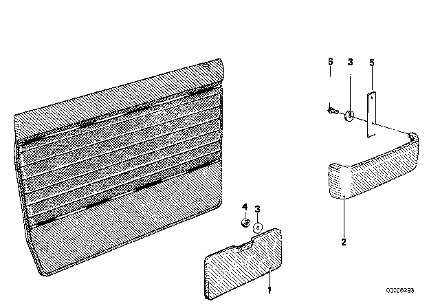 1977 BMW 530i Door Pocket Diagram