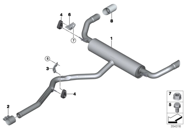 2015 BMW X5 Exhaust System Diagram 1