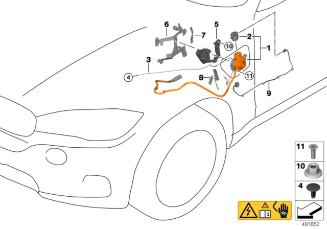 2018 BMW 740e xDrive Charging Socket With Charging Cable Diagram