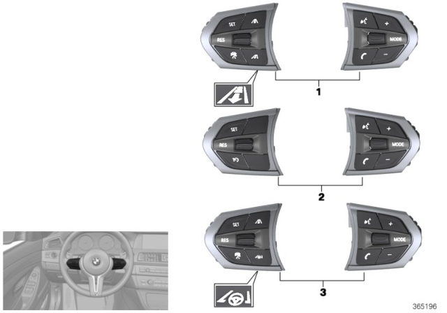 2018 BMW 650i xDrive Switch, Steering Wheel Diagram 2