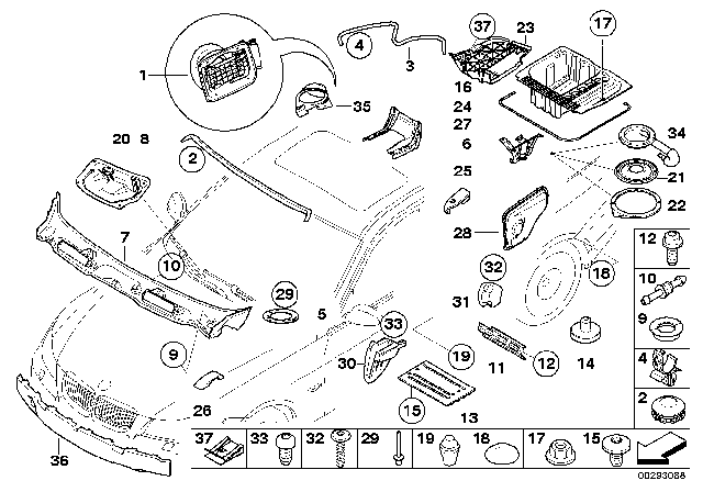 2008 BMW 328xi Rubber Grommet, Tube Sensor Diagram for 61136919417