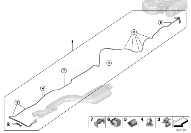 2015 BMW 740Ld xDrive Metering Line Diagram for 16197339194