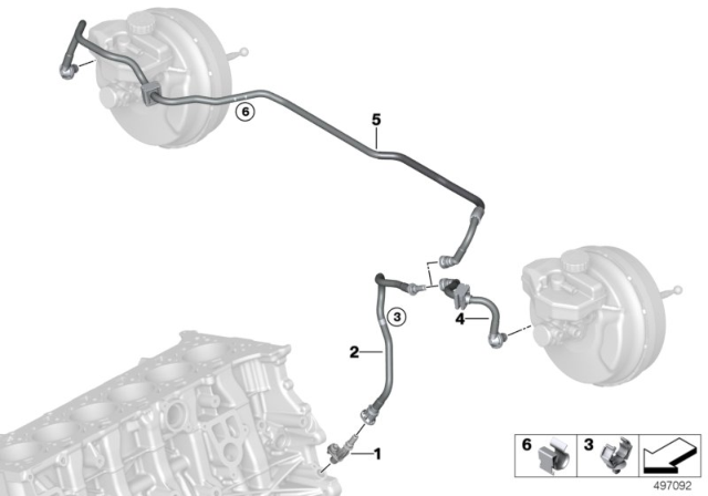 2020 BMW X3 M Vacuum Line, Brake Servo Diagram