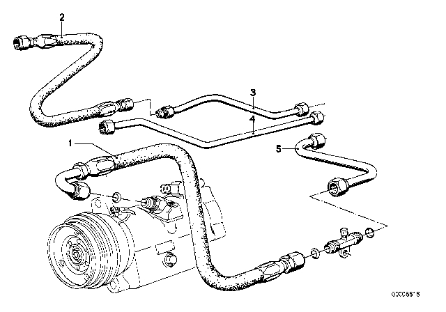 1980 BMW 528i Coolant Pipe Diagram 1