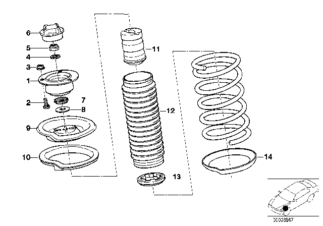 1995 BMW 540i Ring Diagram for 31311132625