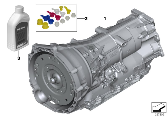 2014 BMW 328d xDrive Automatic Transmission GA8HP45Z Diagram