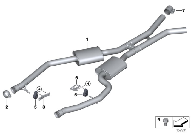 2008 BMW X5 Front Pipe Diagram for 18107558647