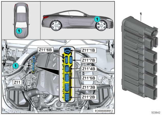 2020 BMW M8 Integrated Supply Module Diagram