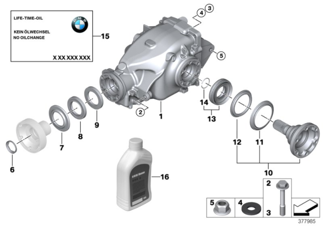 2008 BMW Z4 Differential Diagram for 33107565145