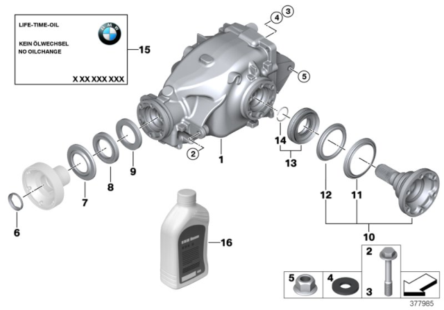 2005 BMW Z4 Rear Differential Final Drive Diagram for 33107514131