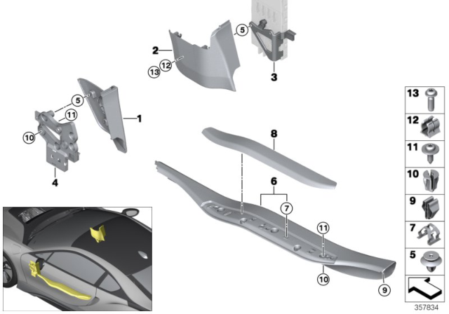 2015 BMW i8 Cover, Entrance, Right Diagram for 51477469456