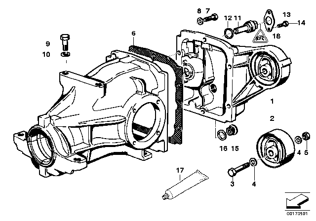 1997 BMW Z3 Final Drive Cover / Trigger Contact Diagram