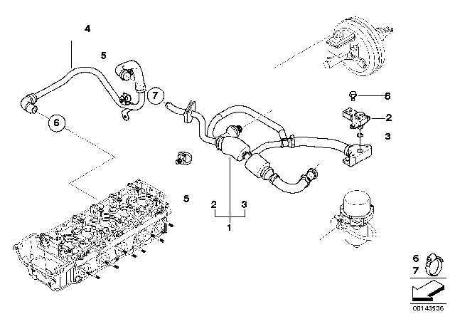 2006 BMW M6 Vacuum Control - Engine Diagram