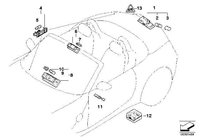 2006 BMW Z4 M Various Lamps Diagram 2