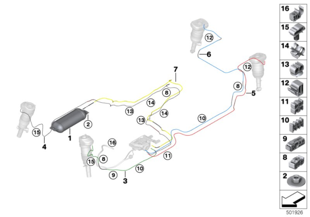 2020 BMW X7 LINE CLIP 6 TIMES Diagram for 37106888628