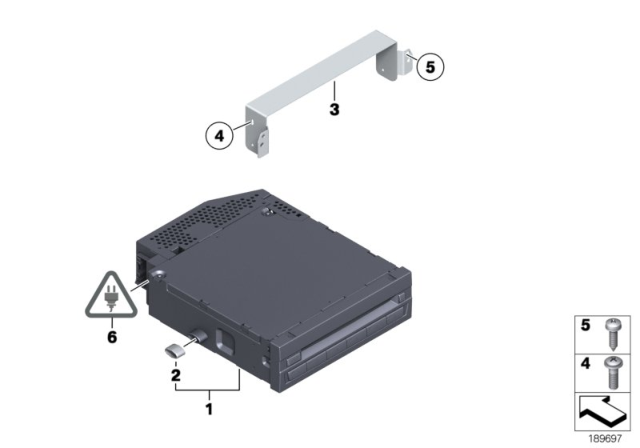 2016 BMW Z4 DVD Changer/Bracket Diagram