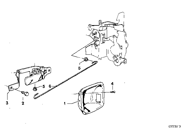 1983 BMW 733i Locking System, Door Diagram 2