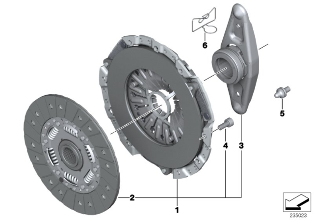 2013 BMW X1 Gearshift / Clutch Diagram