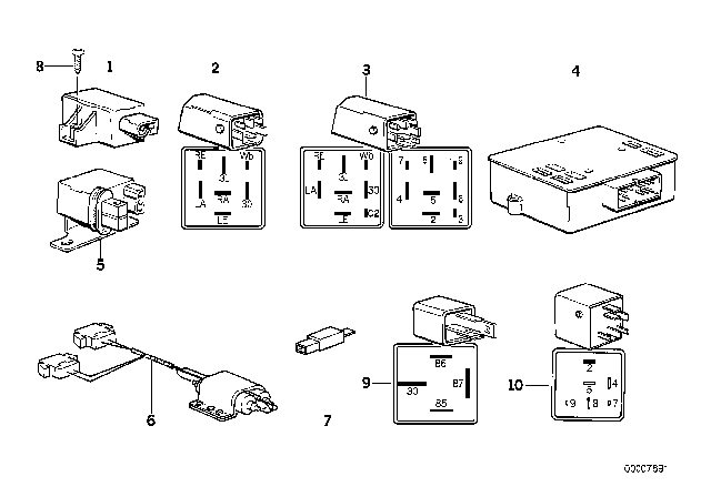 1996 BMW 328i Various Relays Diagram 2