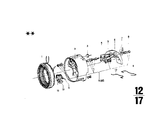 1969 BMW 2002 Generator, Individual Parts Diagram 4