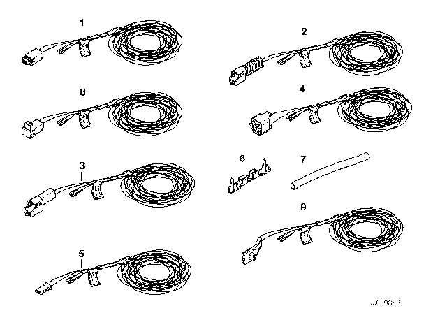 2002 BMW 540i Repair Cable, Airbag Diagram 1