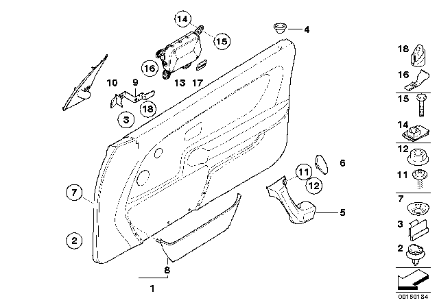 1998 BMW 318ti Fillister Head Screw Diagram for 51418215054