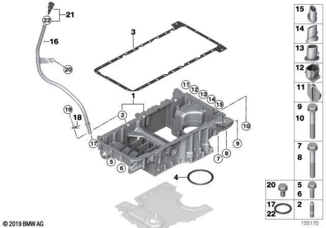 2007 BMW X5 Hex Bolt With Washer Diagram for 07119905395