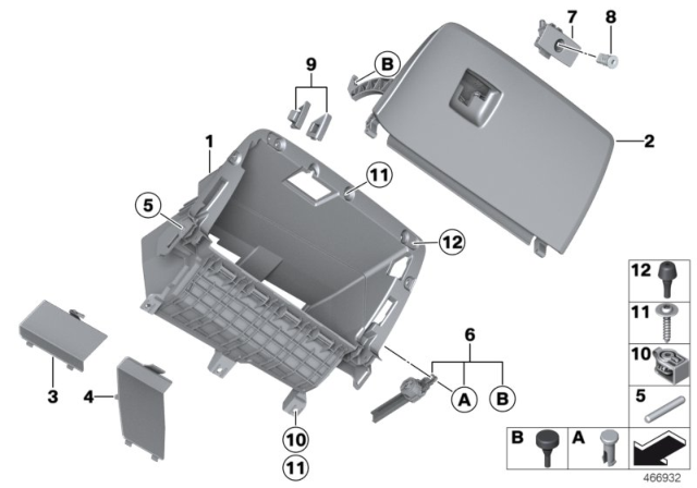 2018 BMW X4 Glove Box Diagram