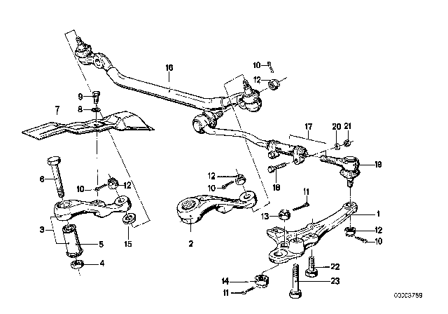 1982 BMW 733i Steering Linkage / Tie Rods Diagram 2