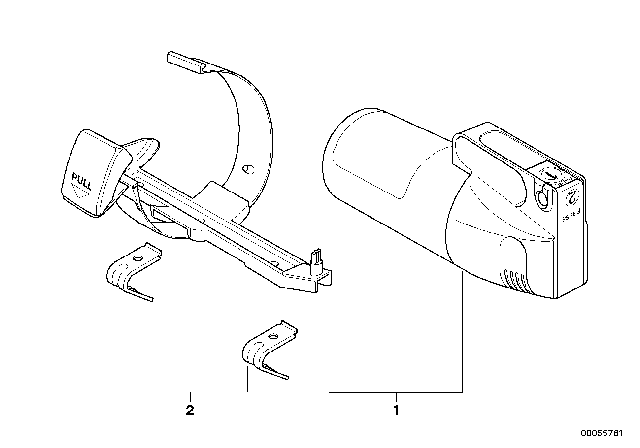 2007 BMW M6 Fire Extinguisher Holder Diagram for 82279413886