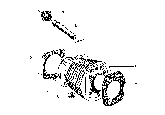 1959 BMW Isetta Rubber Grommet Diagram for 11110033814