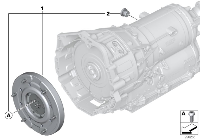 2014 BMW ActiveHybrid 7 Torsional Vibration Damper (GA8P70H) Diagram