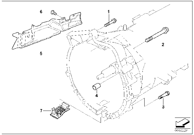 2012 BMW 328i xDrive Transmission Mounting Diagram 1