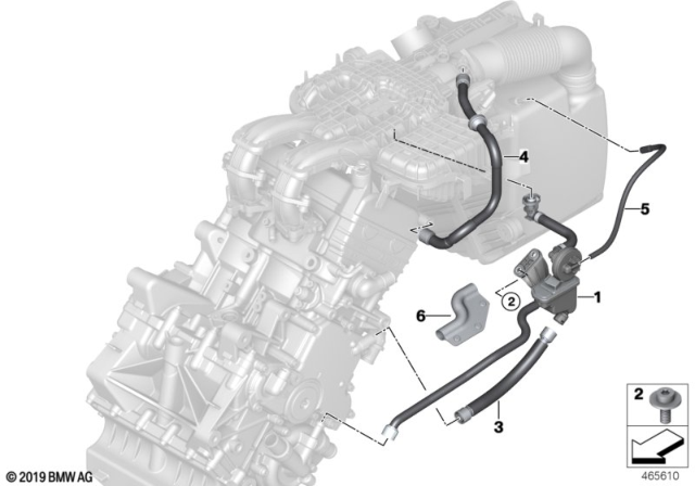 2015 BMW i3 Crankcase - Ventilation Diagram