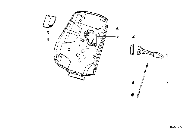 1995 BMW 318i Front Seat Unlocking Diagram 2