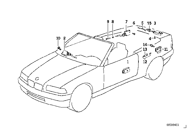 1993 BMW 325i Central Locking System Diagram