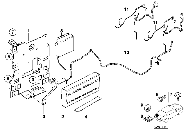 2006 BMW X5 Holder Amplifier Diagram for 65128383513