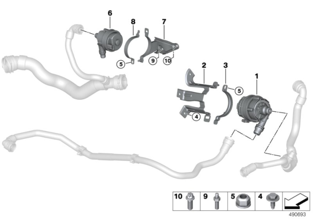2020 BMW Z4 Electric Water Pump / Mounting Diagram