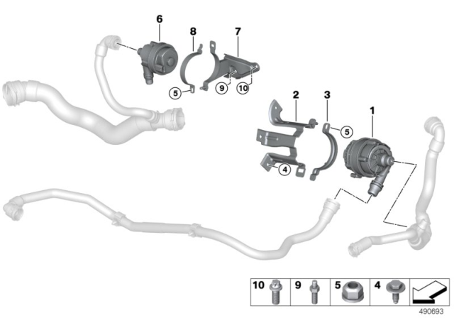 2020 BMW X6 COOLANT PUMP, ELECTRIC Diagram for 11518485200