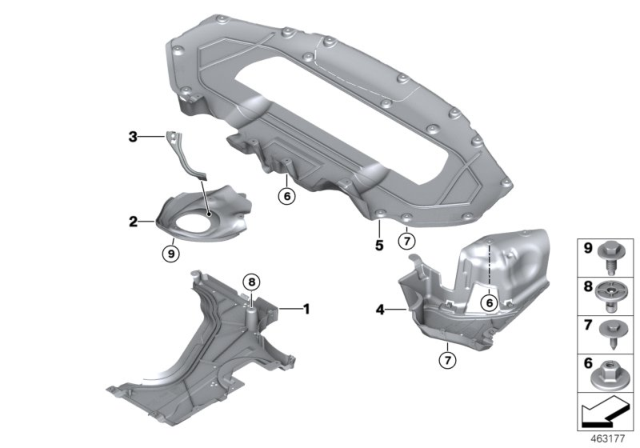 2016 BMW 740i Underbody Paneling Diagram