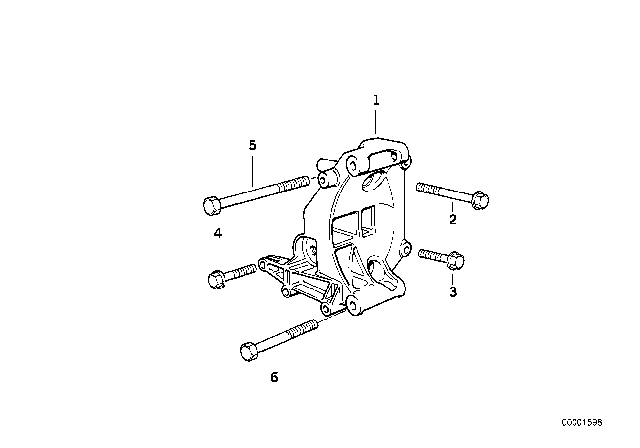 1998 BMW 318is Alternator Mounting Diagram