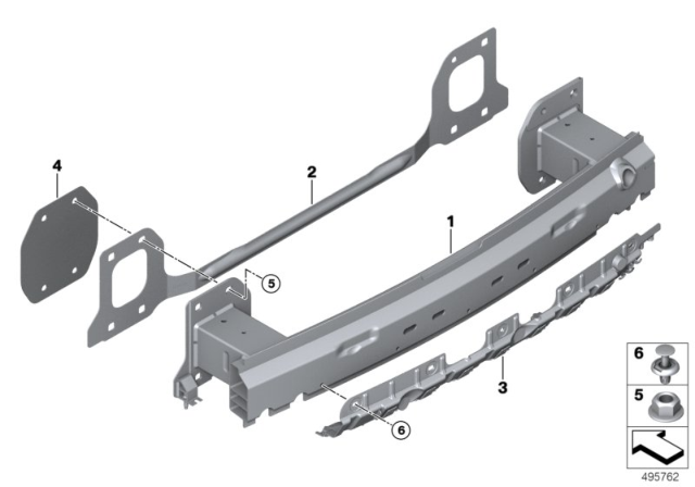 2019 BMW X7 ADAPTER FOR SUPPORT REAR Diagram for 51127429450