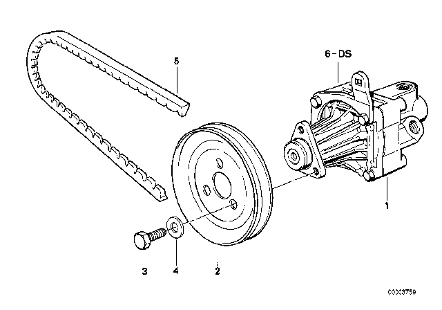 1991 BMW M3 At-Vane Pump Diagram for 32411466170