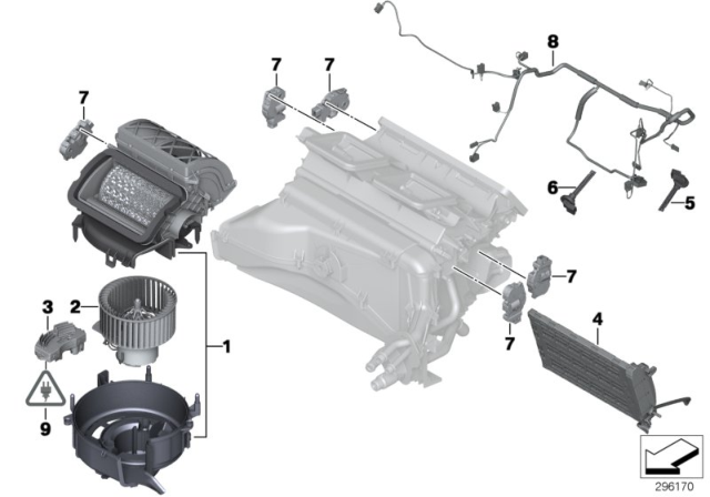 2017 BMW X3 Cable Set, Heater/Air Conditioner Diagram for 64119234937