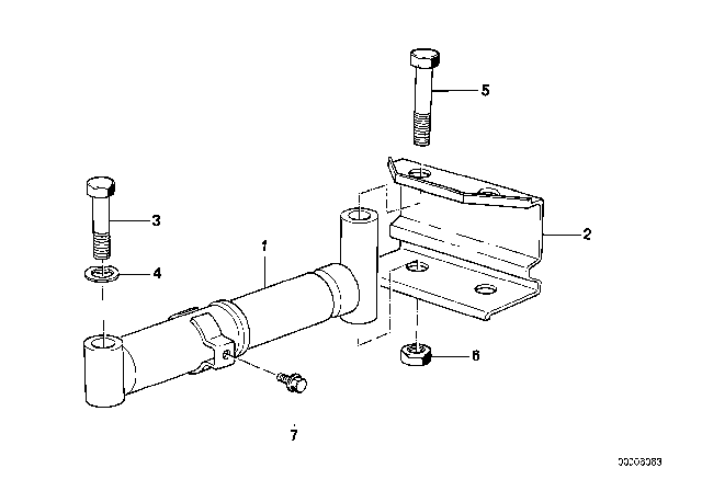 1988 BMW M6 Shock Absorber Rear Lateral Diagram for 51121972986