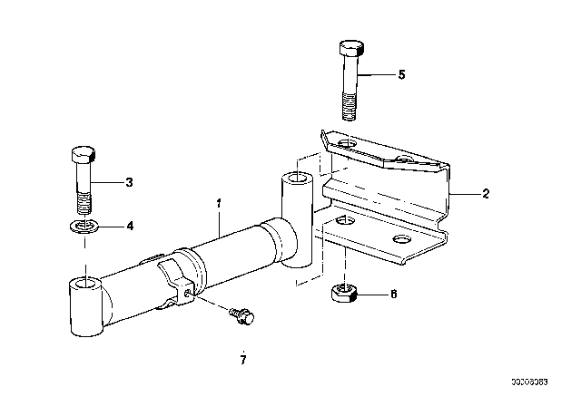 1988 BMW M6 Shock Absorber, Rear Left Diagram for 51121967513