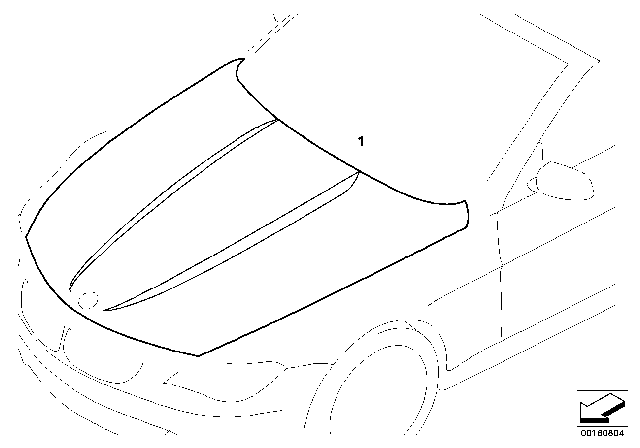 2008 BMW M6 Individual Hood/Bonnet Lid Diagram